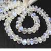 Natural Rainbow Moonstone Faceted Roundel Beads Strand Length 8 Inches and Size 6.5mm to 7mm approx.